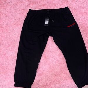 Men True Religion Black Jogger Pants, size 2XL, nwt